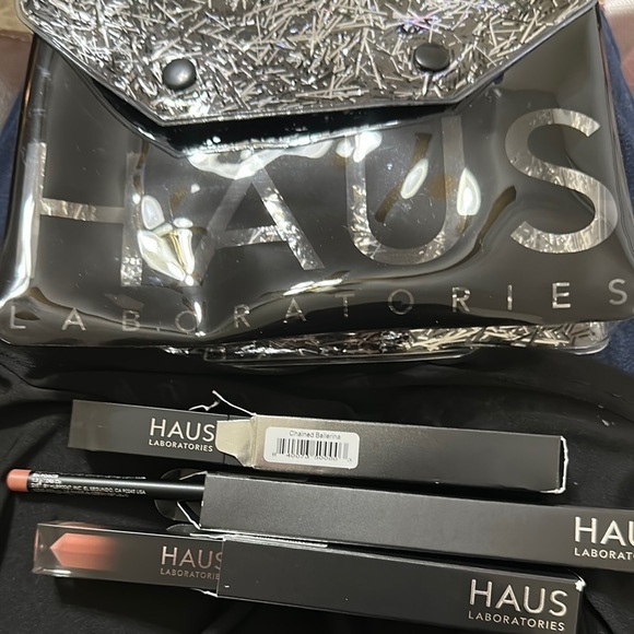 Haus Laboratories Other - Haus Makeup and Makeup Bag with lip gloss lip liner eyeshadow 4pcs Full Sized